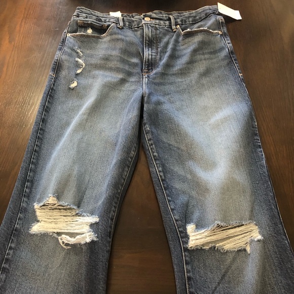 NWT🌟Good American Women’s Distressed Blue Jeans GFD150B Sz14/32 Classic comfort - Picture 12 of 15